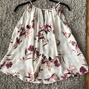 Floral Chiffon Tie Back Tank
